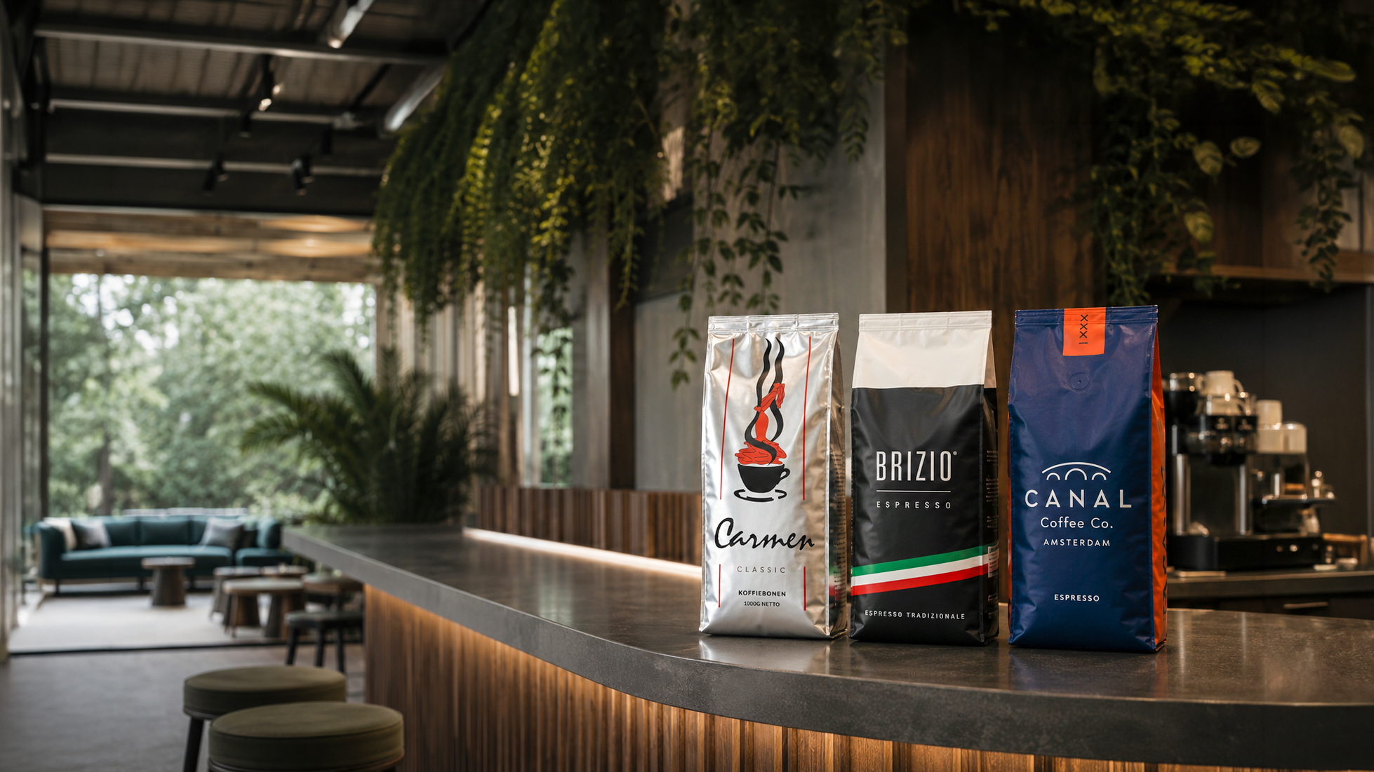 Zakelijke koffie bar met Verdi House of Coffee producten